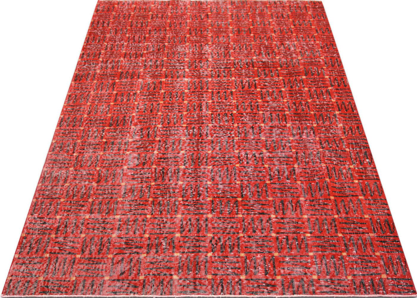Vintage Turkish Mid-Century-Modern Rug - 4'10" x 7'11" - 140987