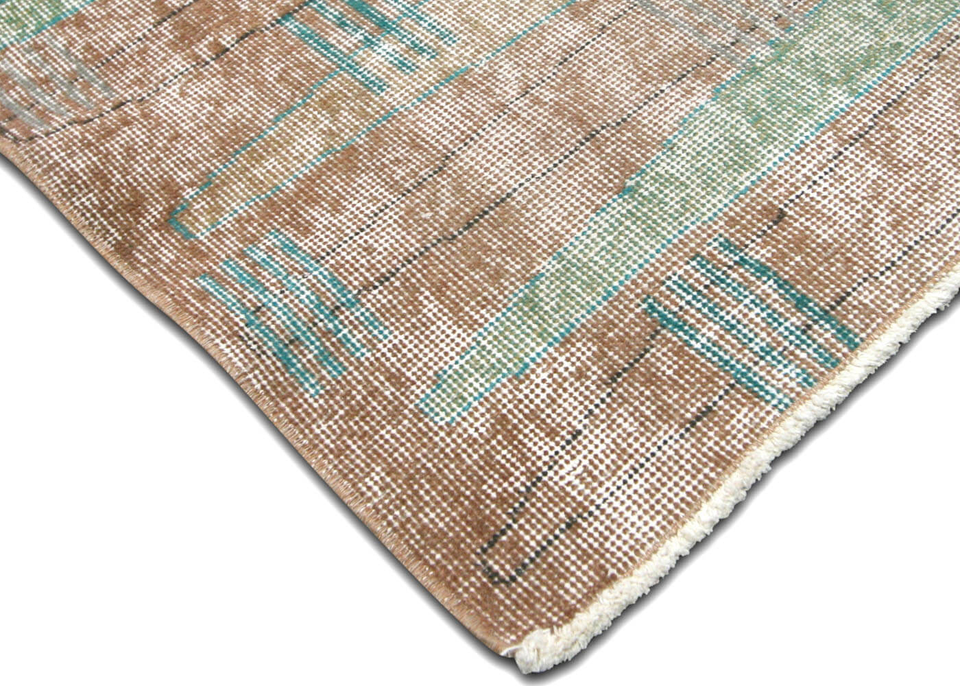 Vintage Turkish Mid-Century-Modern Rug - 6'7" x 10'1" - 145006