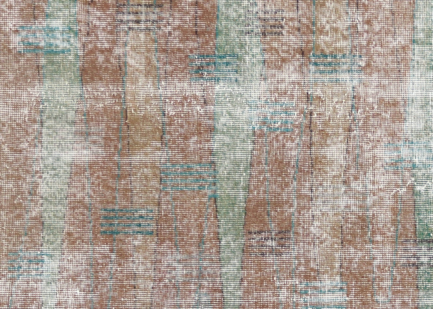 Vintage Turkish Mid-Century-Modern Rug - 6'7" x 10'1" - 145006