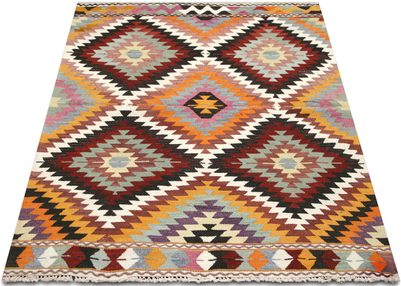 Vintage Turkish Kilim - 3'11" x 4'10" - 145111