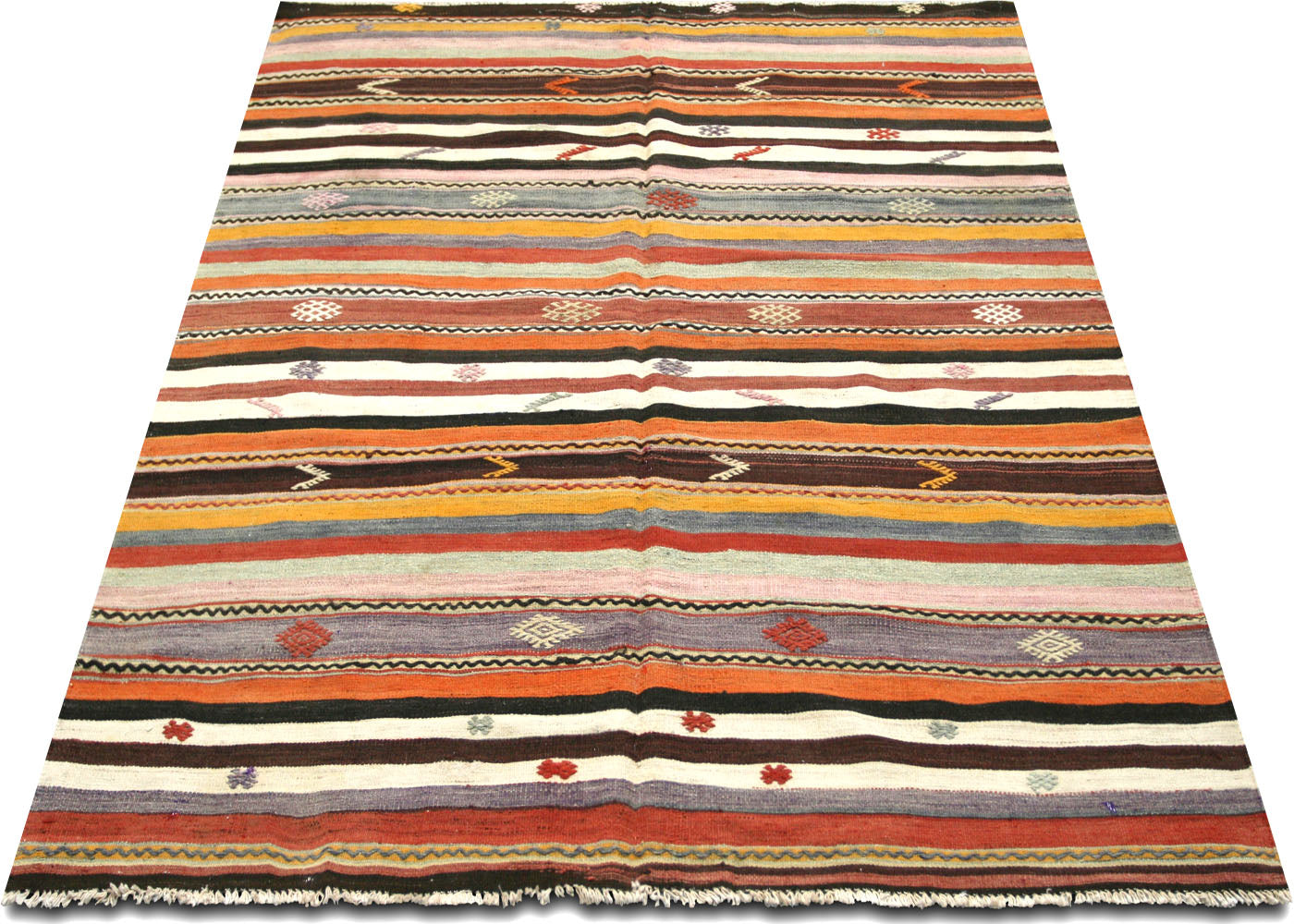 Vintage Turkish Kilim - 5'8" x 6'7" - 145129