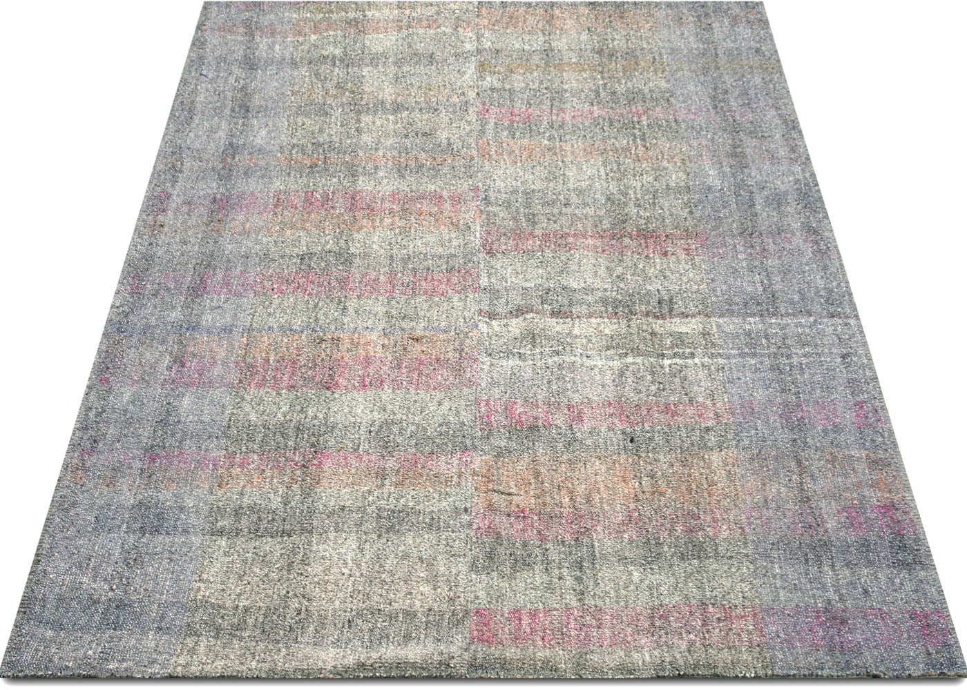 Vintage Turkish Rag Kilim - 5'11" x 9'4" - 145215