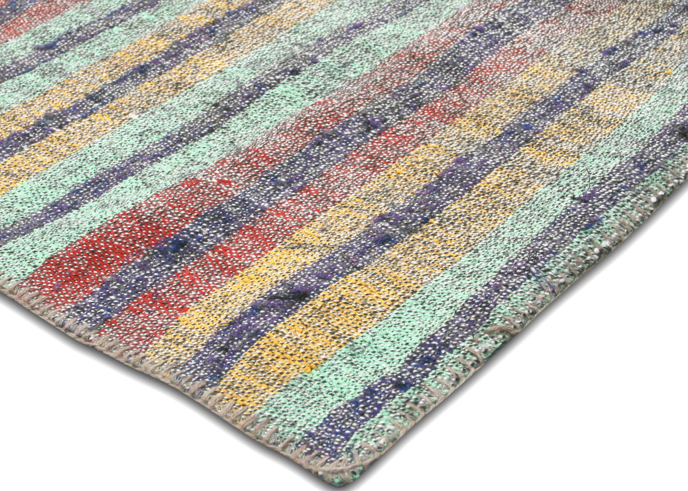 Vintage Turkish Rag Kilim - 7' x 9'5" - 145225
