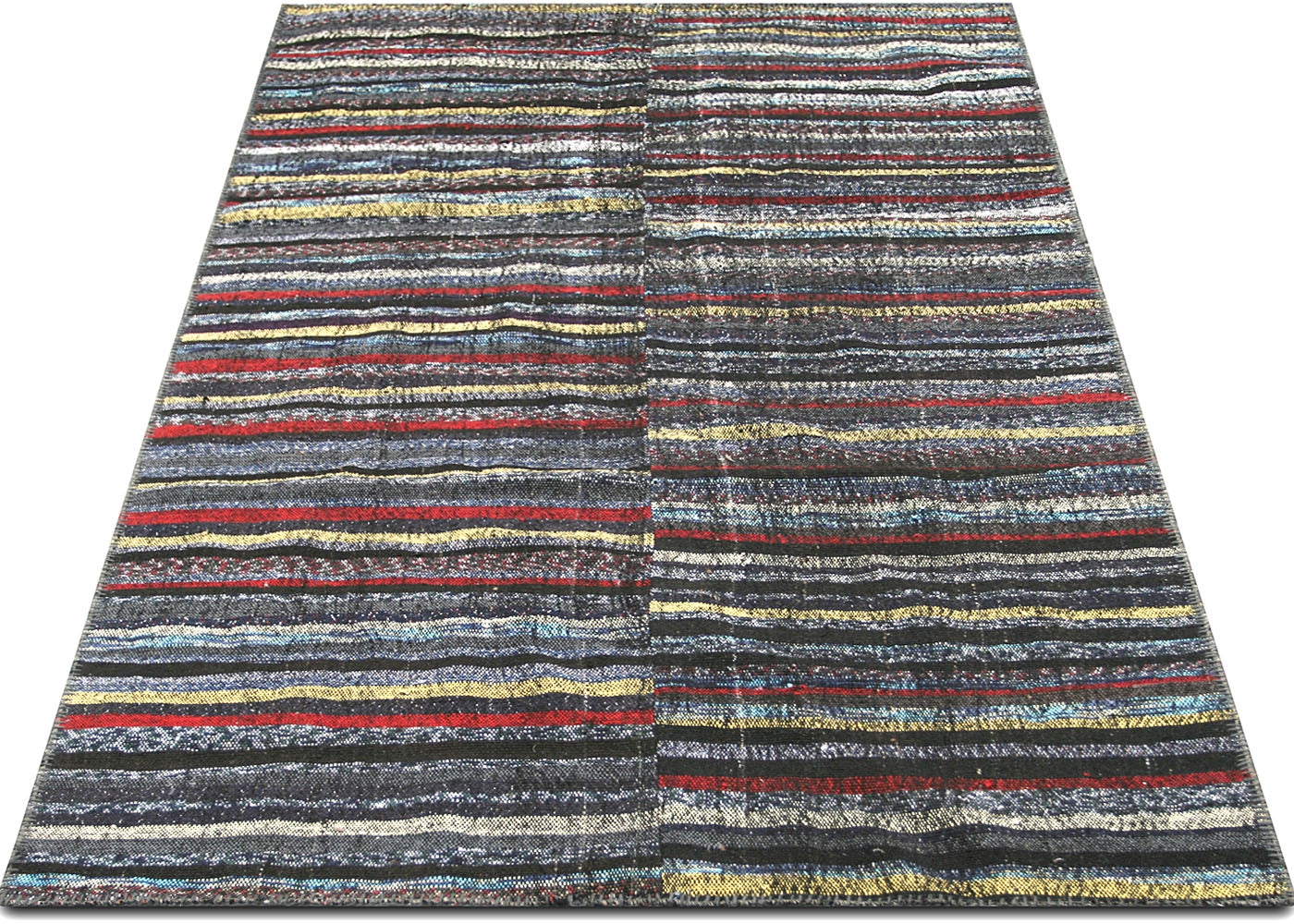 Vintage Turkish Rag Kilim - 4'6" x 8'9" - 145231