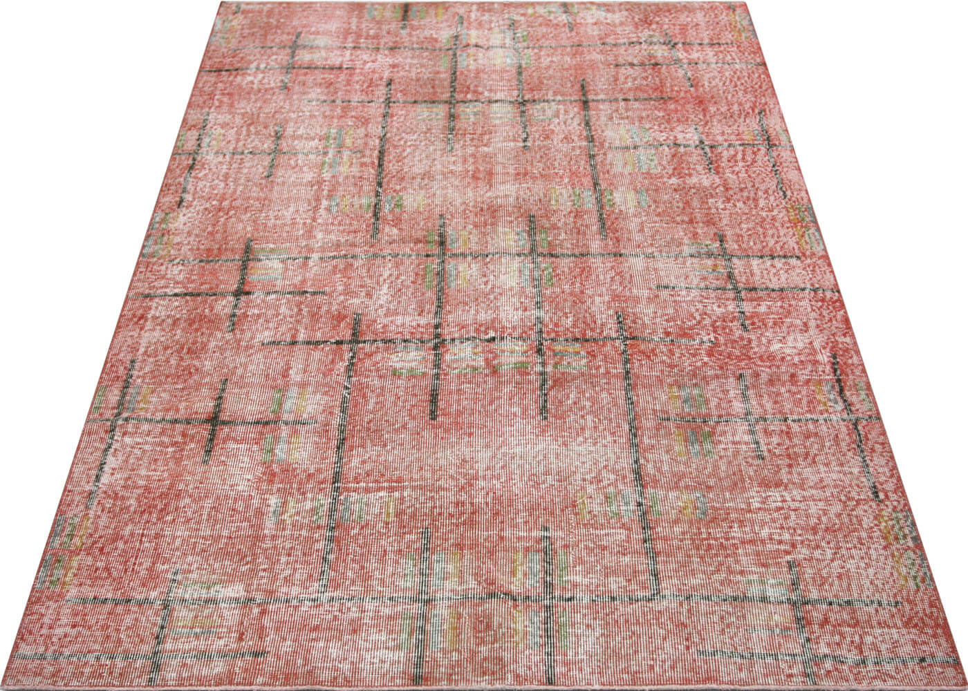 Vintage Turkish Mid-Century-Modern Rug - 5'1" x 8'2" - 145307
