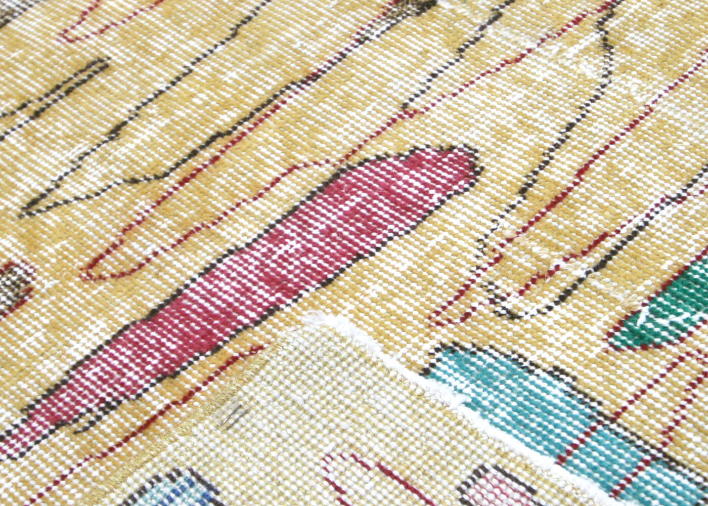 Vintage Turkish Mid-Century-Modern Rug - 6'9" x 9'2" - 145382