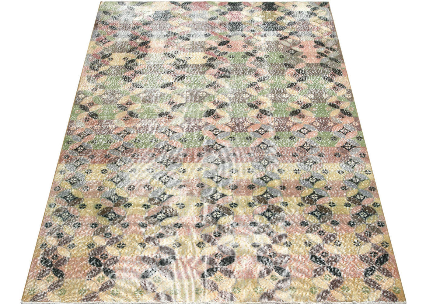 Vintage Turkish Mid-Century-Modern Rug - 5'5" x 8'3" - 145394