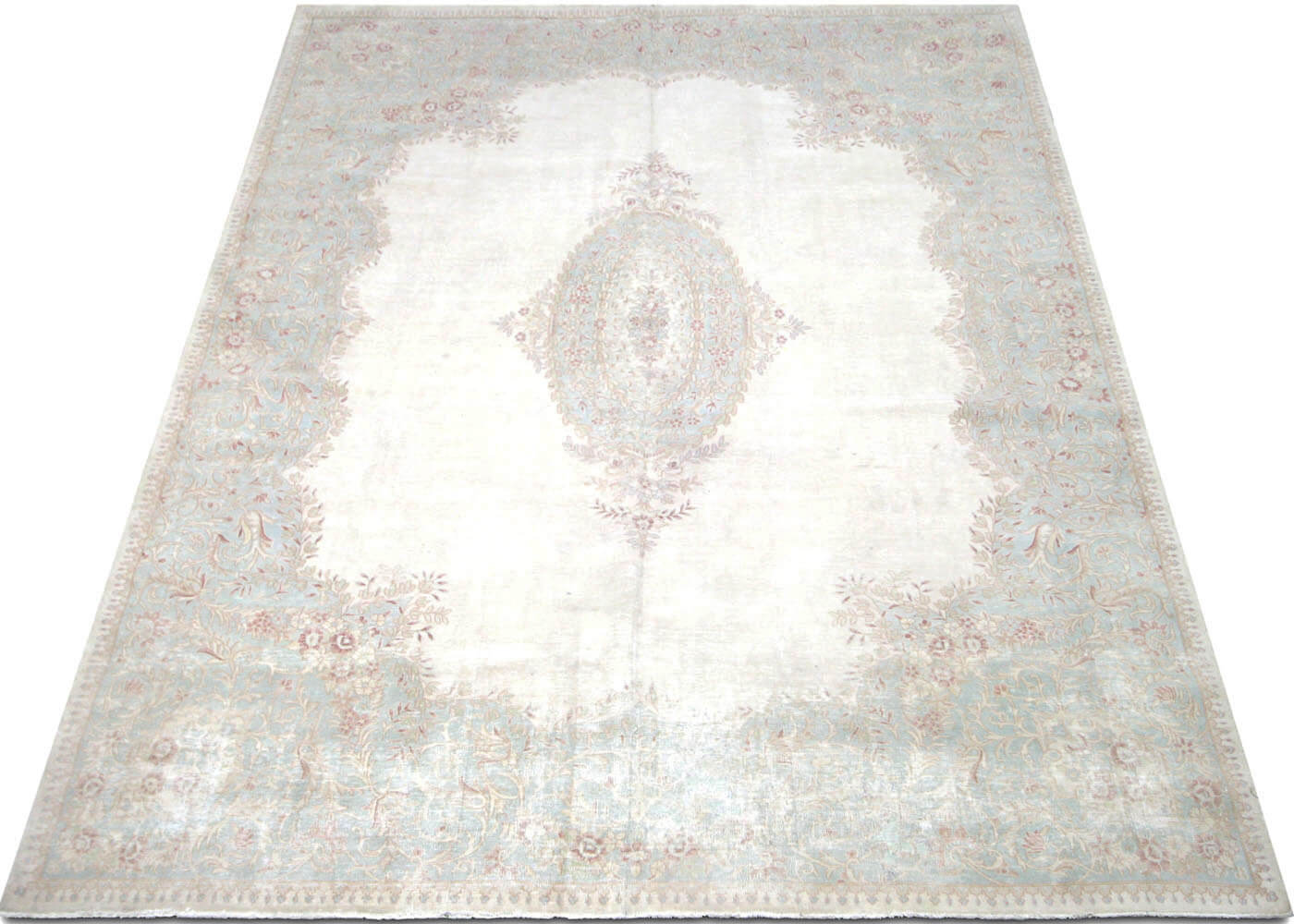 Semi Antique Persian Kerman Rug - 8'9" x 11'9" - 150001