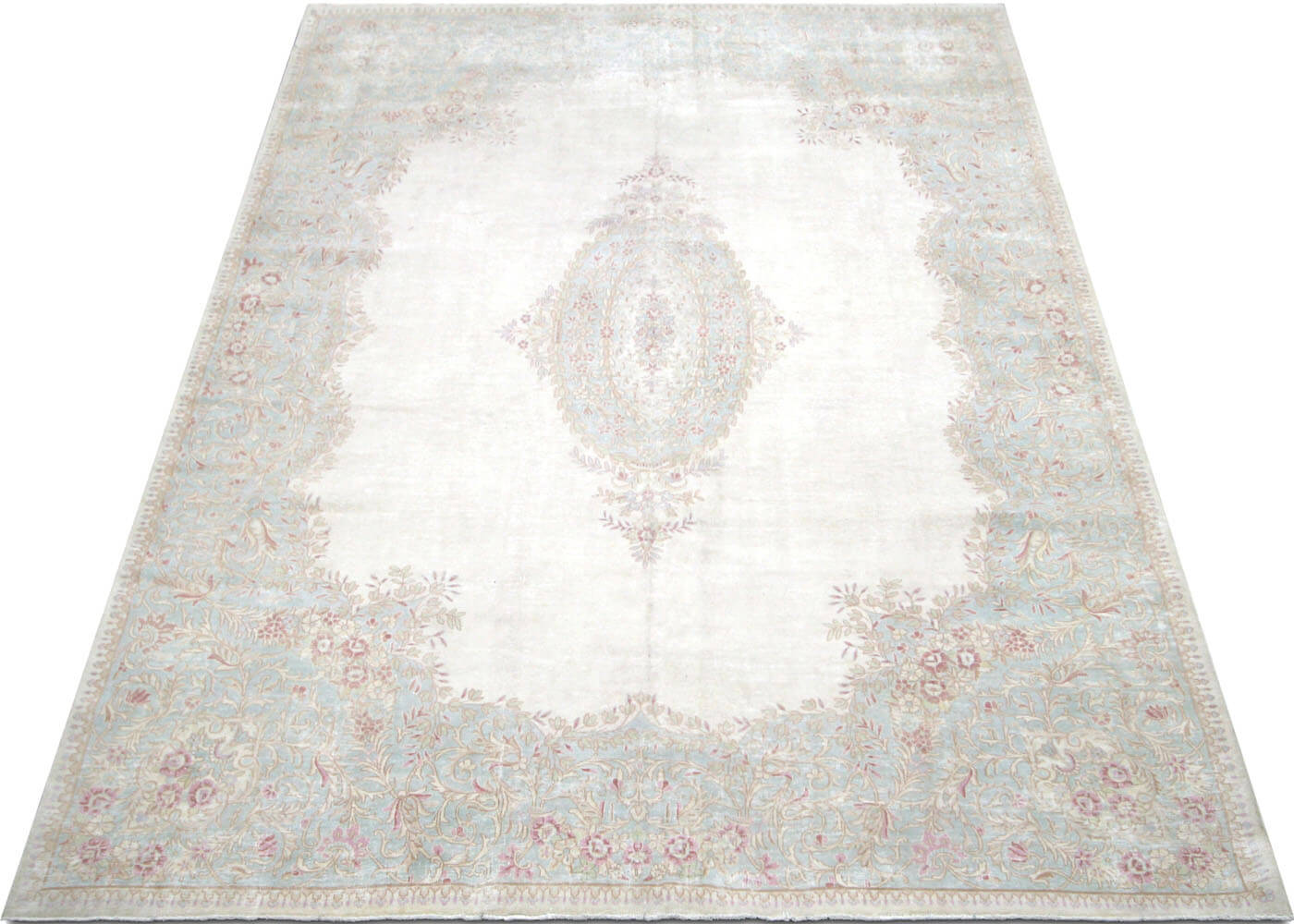 Semi Antique Persian Kerman Rug - 8'9" x 11'9" - 150001