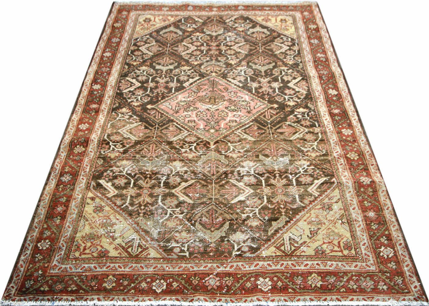 Vintage Persian Mahal Rug - 4'3" x 6'7" - 150003