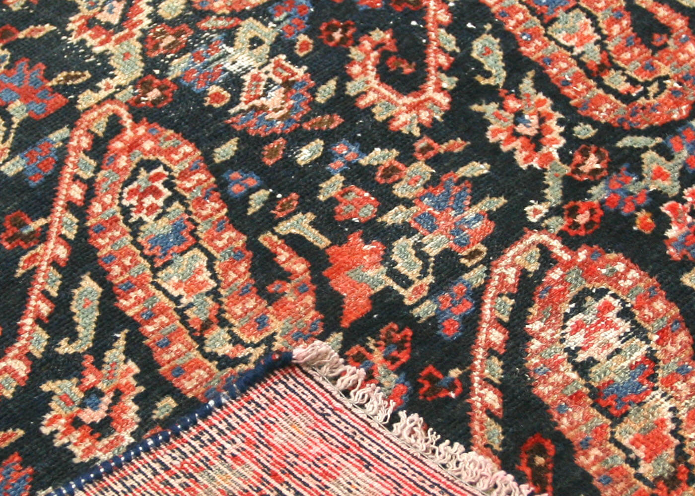 Semi Antique Persian Senne Rug - 2'5" x 4'2" - 150108