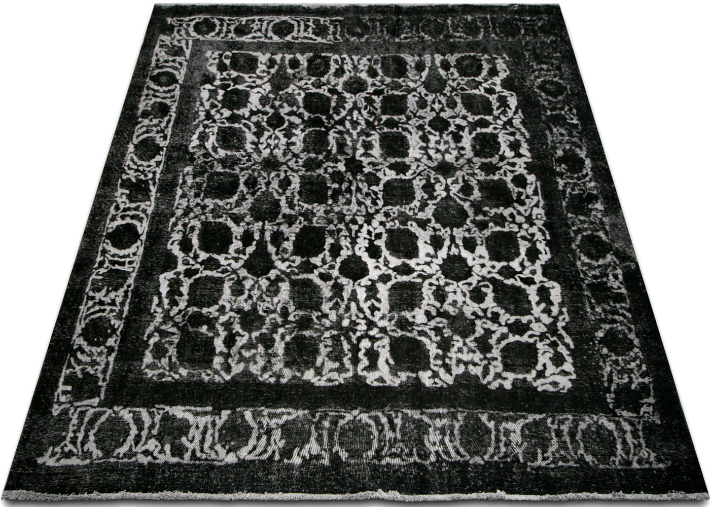 Vintage Persian Tabriz Overdyed Rug - 9'9" x 10'10" - 150165