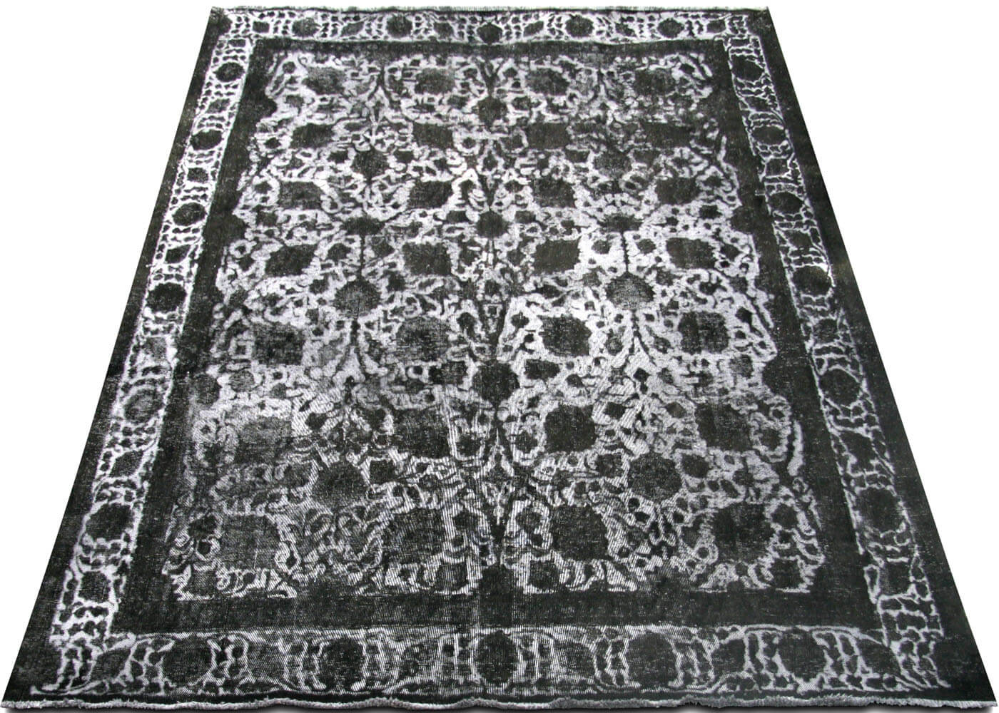 Vintage Persian Tabriz Overdyed Rug - 9'6" x 11'10" - 150174