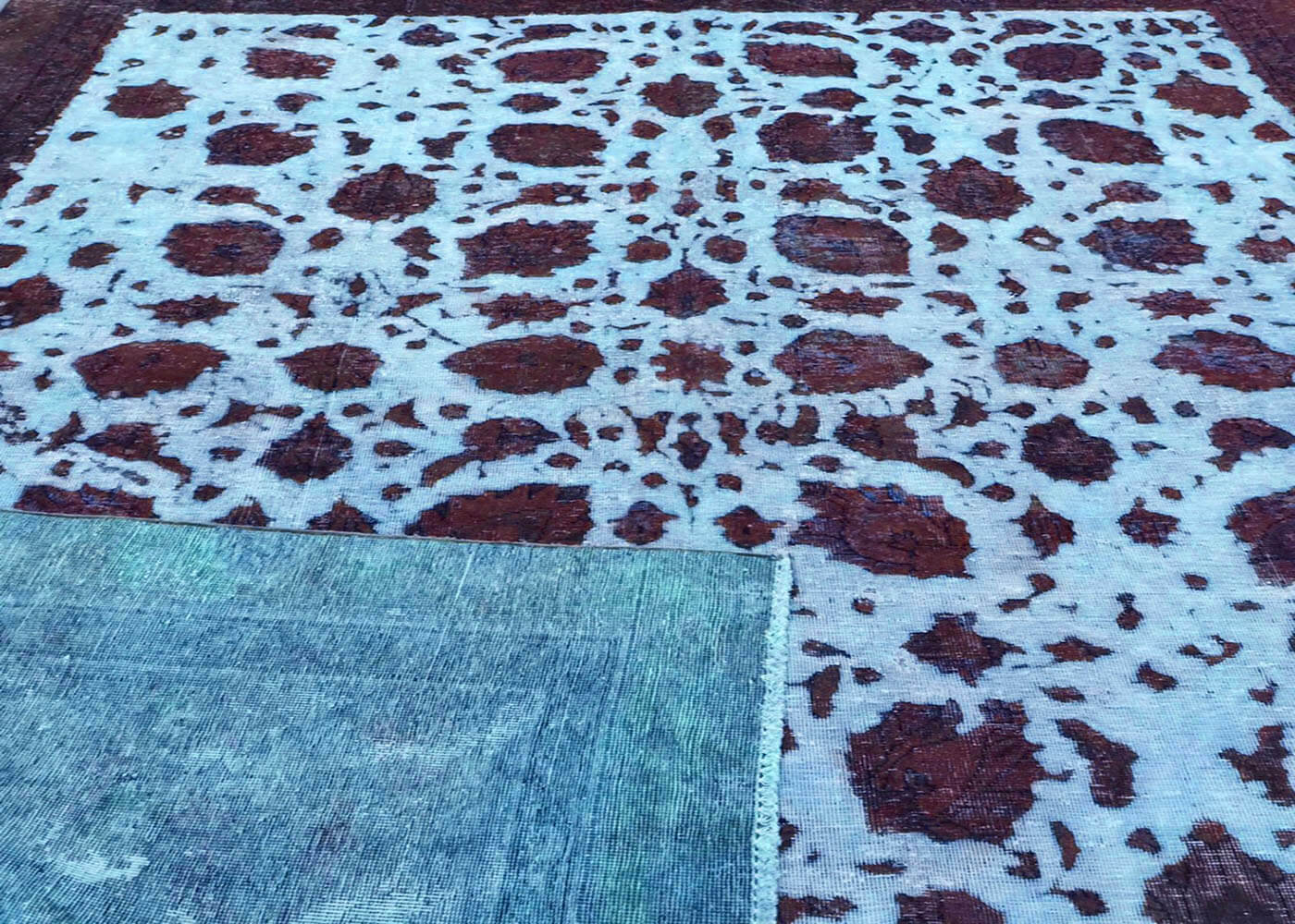 Vintage Persian Tabriz Overdyed Rug - 8'6" x 10'8" - 150180