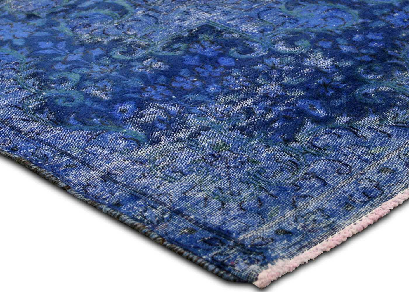 Vintage Persian Kerman Overdyed Rug - 9'7" x 12'8" - 150197