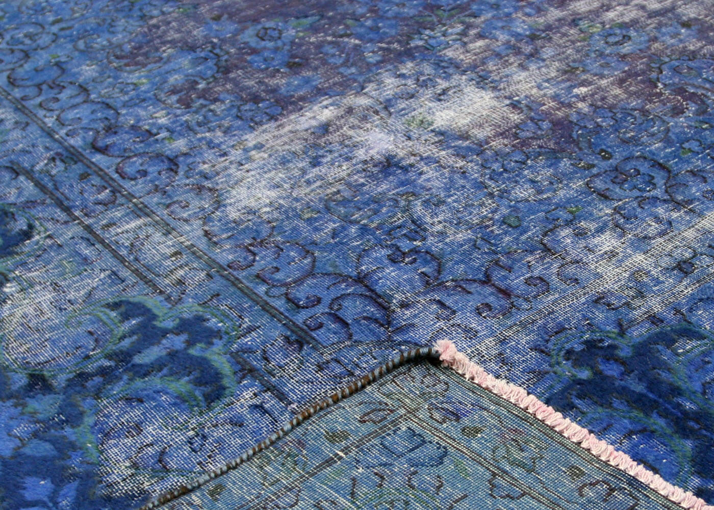 Vintage Persian Kerman Overdyed Rug - 9'7" x 12'8" - 150197