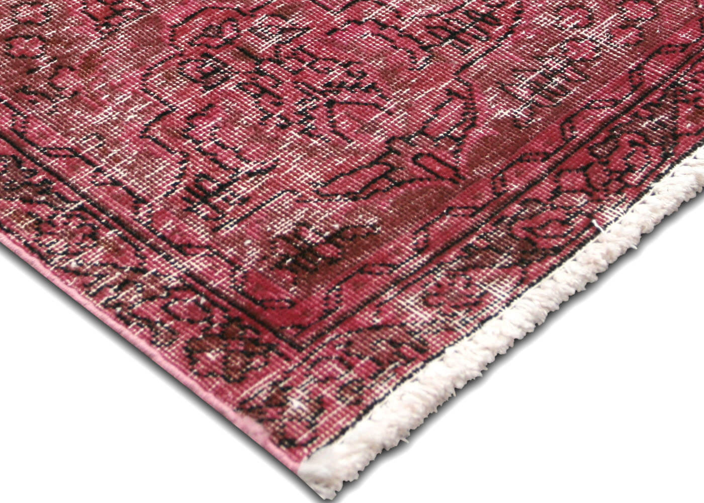 Vintage Persian Tabriz Overdyed Rug - 9'7" x 12'5" - 150207