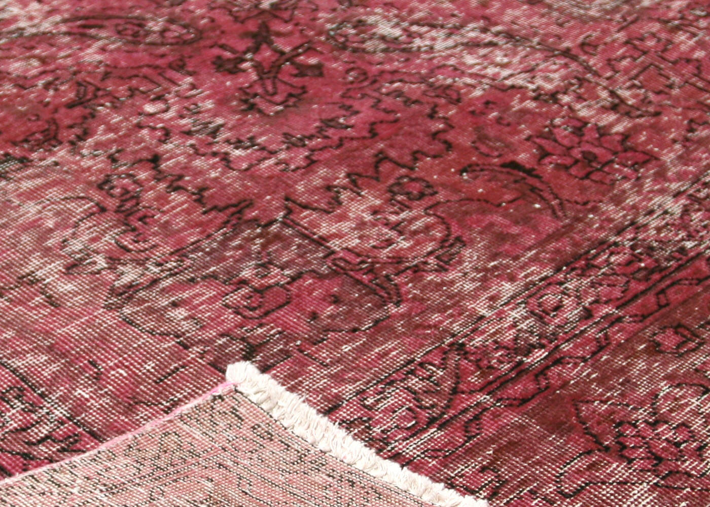 Vintage Persian Tabriz Overdyed Rug - 9'7" x 12'5" - 150207