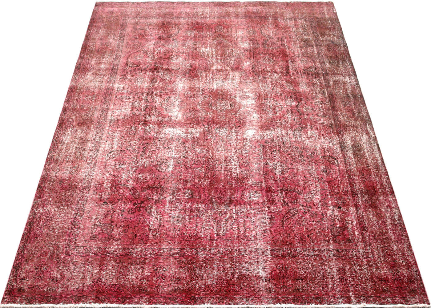 Vintage Persian Tabriz Overdyed Rug - 9'7" x 12'5" - 150207