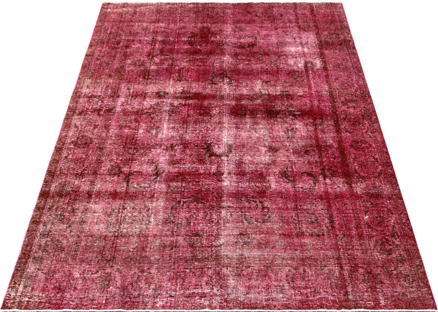Vintage Persian Tabriz Overdyed Rug - 9'10" x 13'2"