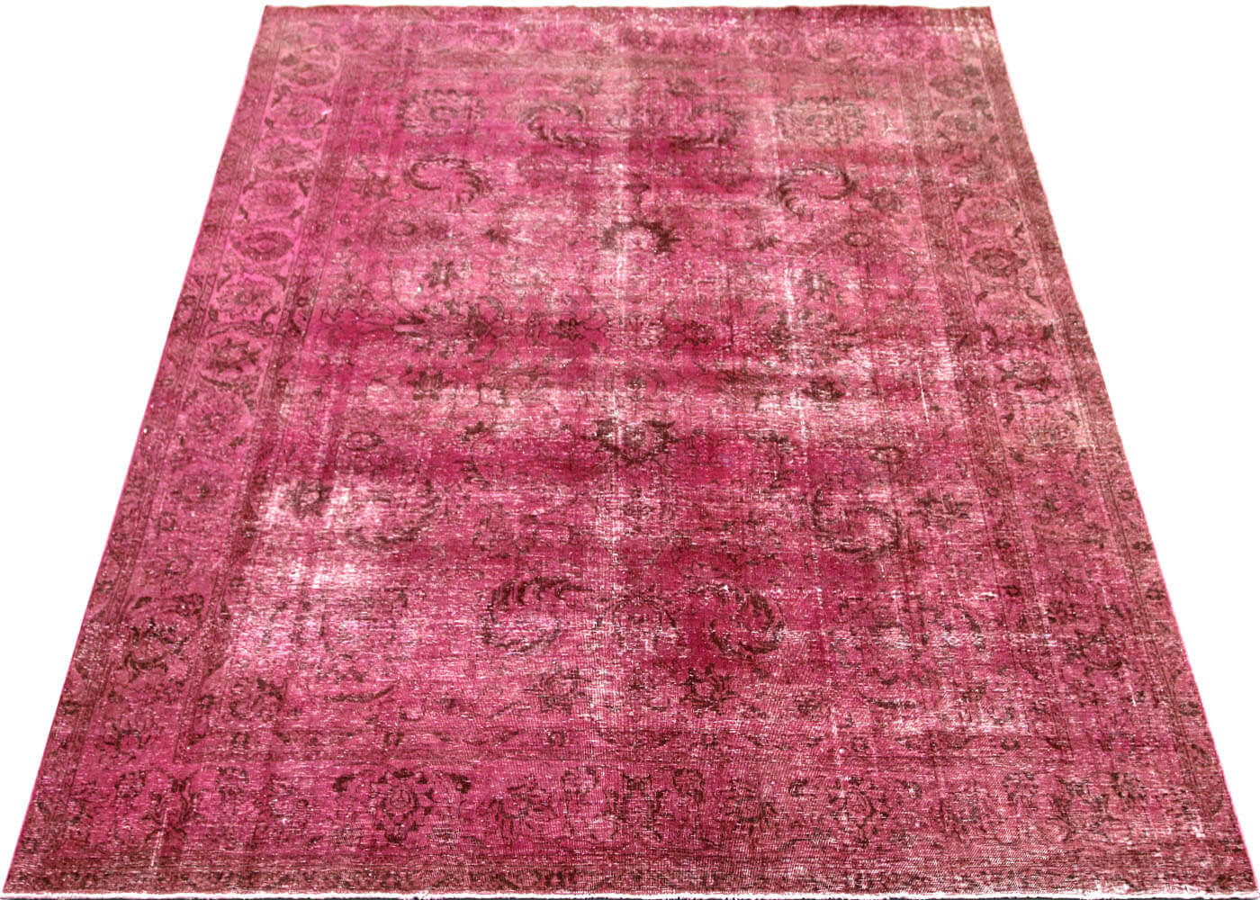 Vintage Persian Tabriz Overdyed Rug - 9'10" x 13'2"