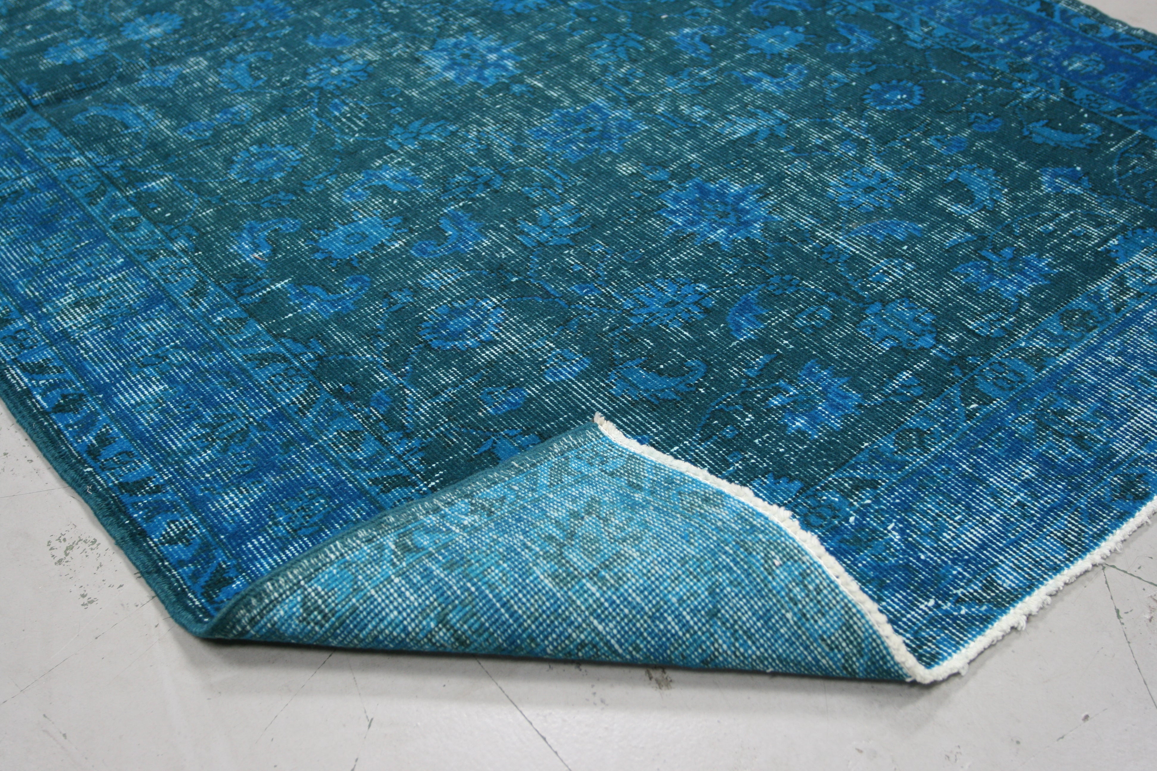 Vintage Turkish OverDyed Rug - 3'9" x 6'8" - 150294