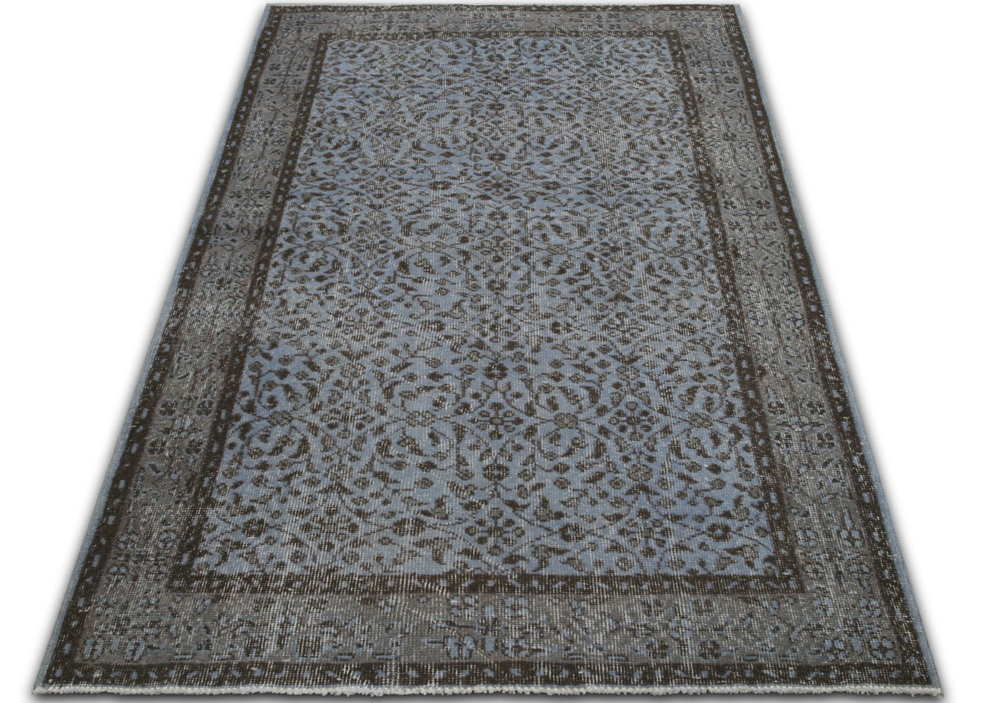 Vintage Turkish OverDyed Rug - 4'1" x 6'9" - 150304