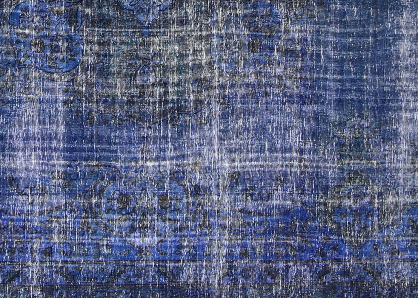 Vintage Persian Tabriz Overdyed Rug - 9'1" x 12'4" - 150354