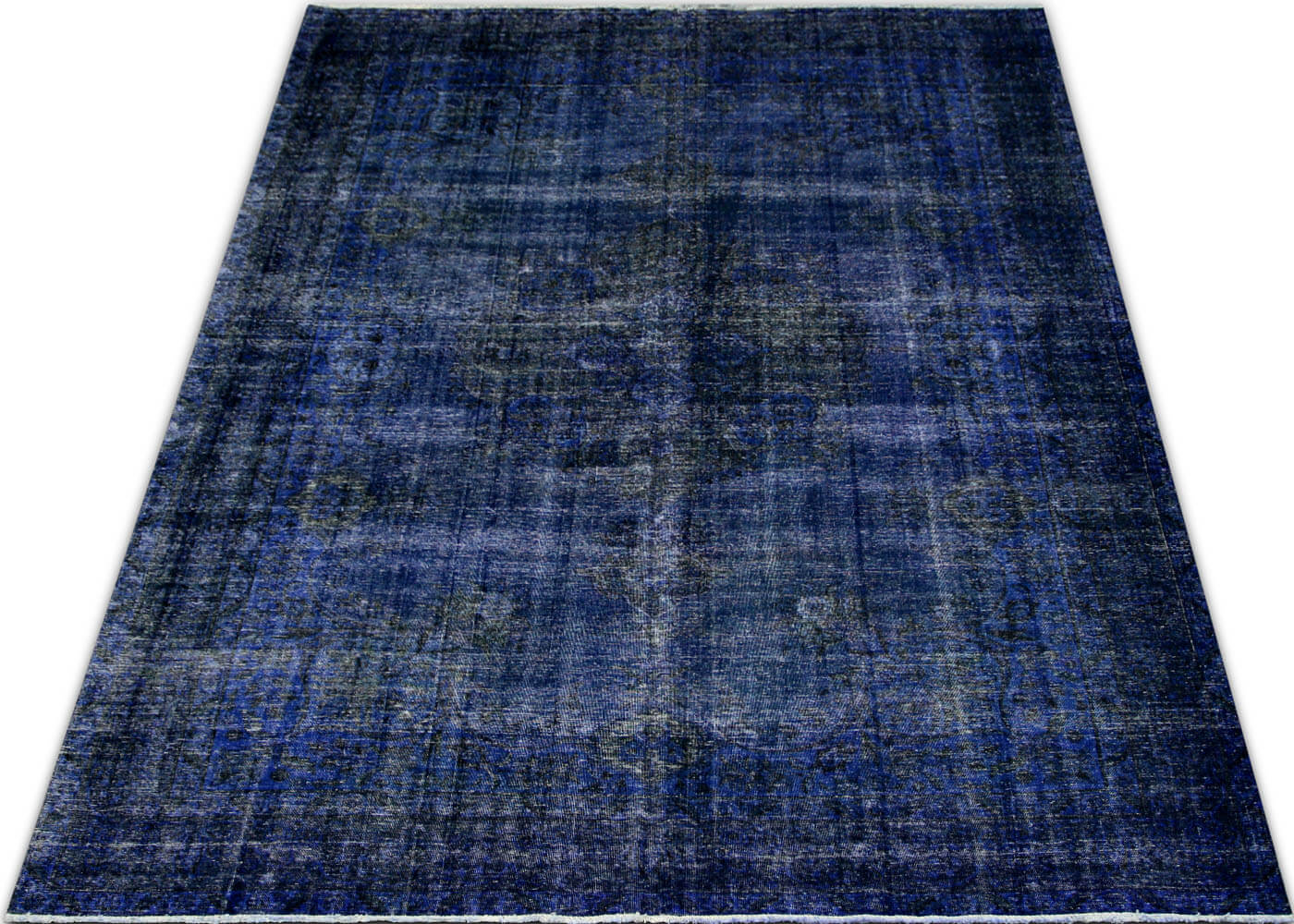 Vintage Persian Tabriz Overdyed Rug - 9'1" x 12'4" - 150354