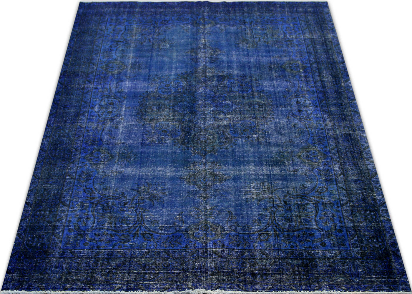 Vintage Persian Tabriz Overdyed Rug - 9'1" x 12'4" - 150354