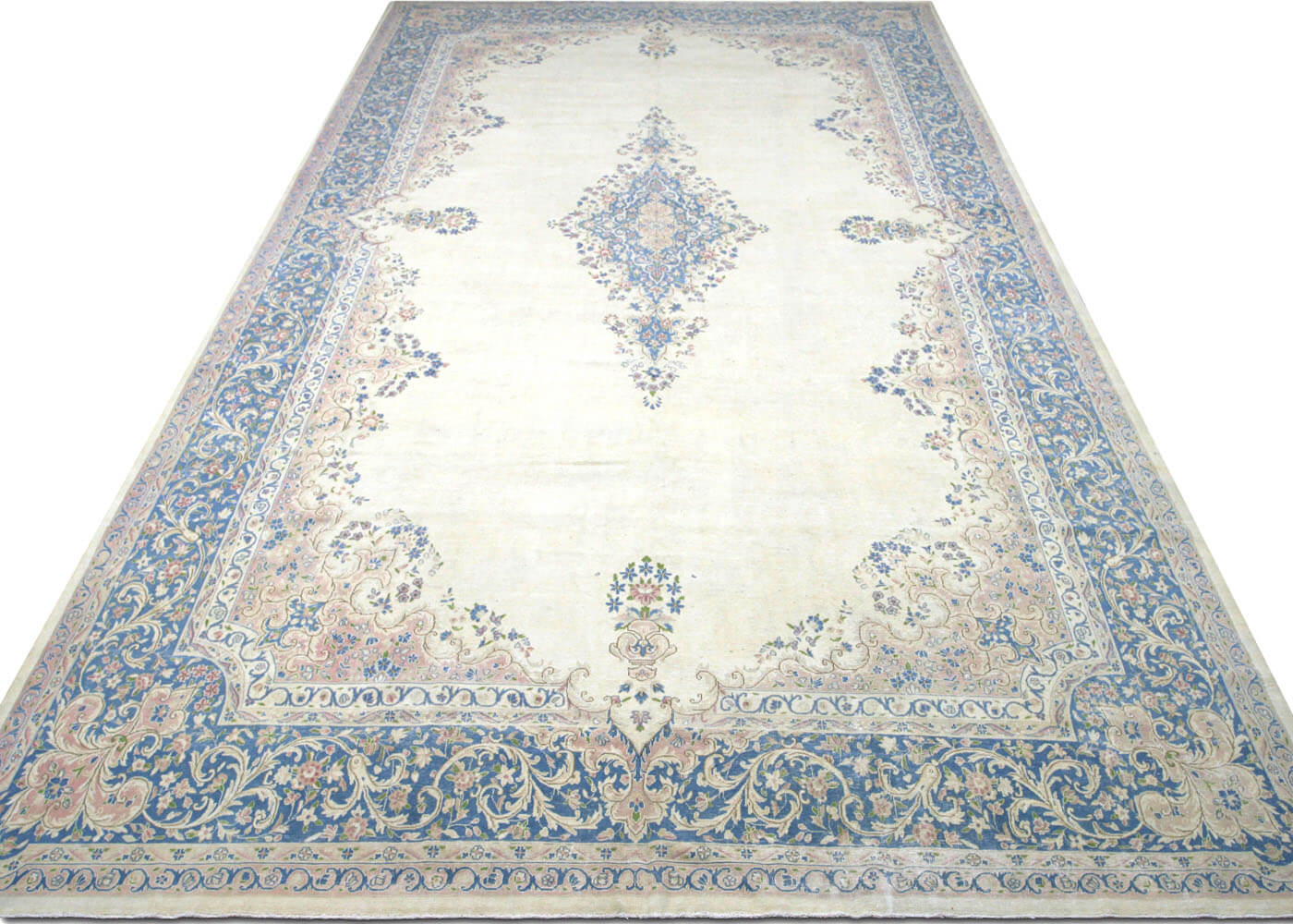 Vintage Persian Kerman Rug - 11'8" x 22' - 150382