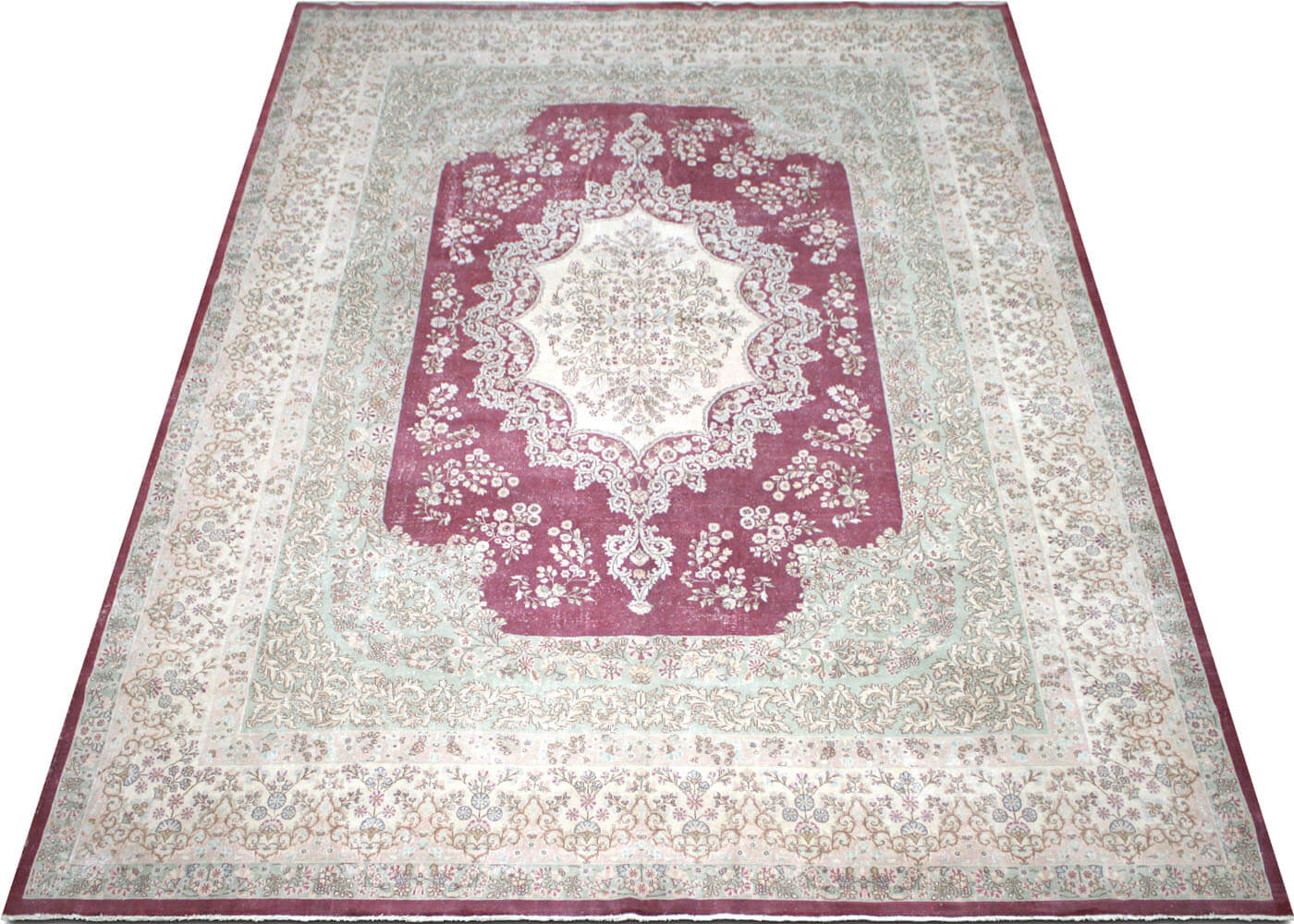 Vintage Persian Kerman Rug - 8'11" x 12'1" - 150383