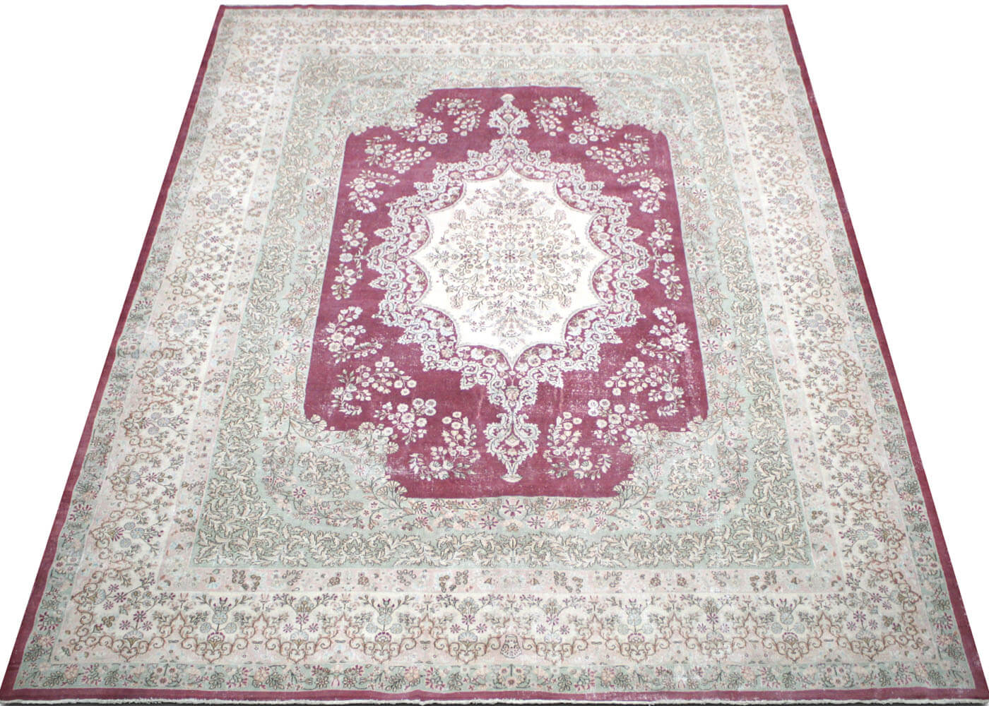 Vintage Persian Kerman Rug - 8'11" x 12'1" - 150383