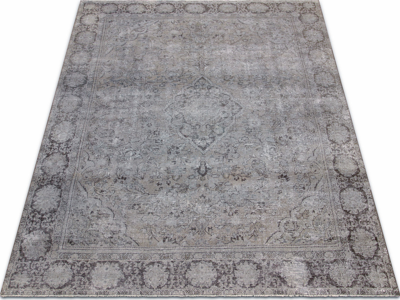 Vintage Persian Meshed Overdyed Rug - 8'4" x 11'5" - 150388