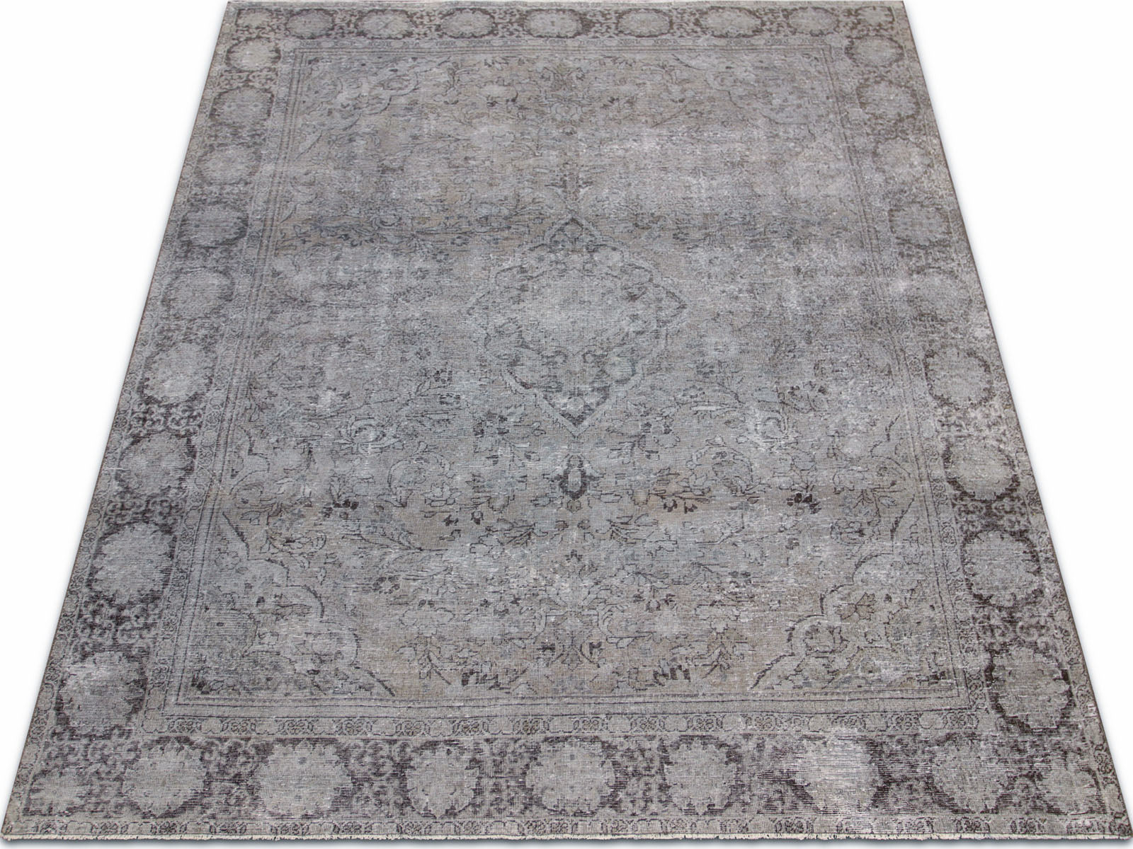 Vintage Persian Meshed Overdyed Rug - 8'4" x 11'5"