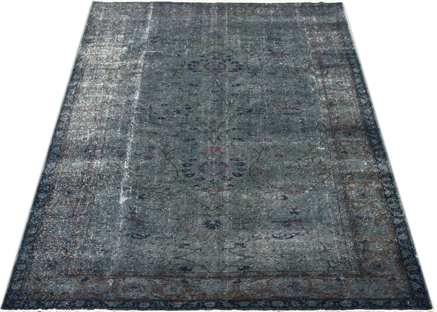 Vintage Turkish OverDyed Rug - 7'6" x 10'7" - 150405