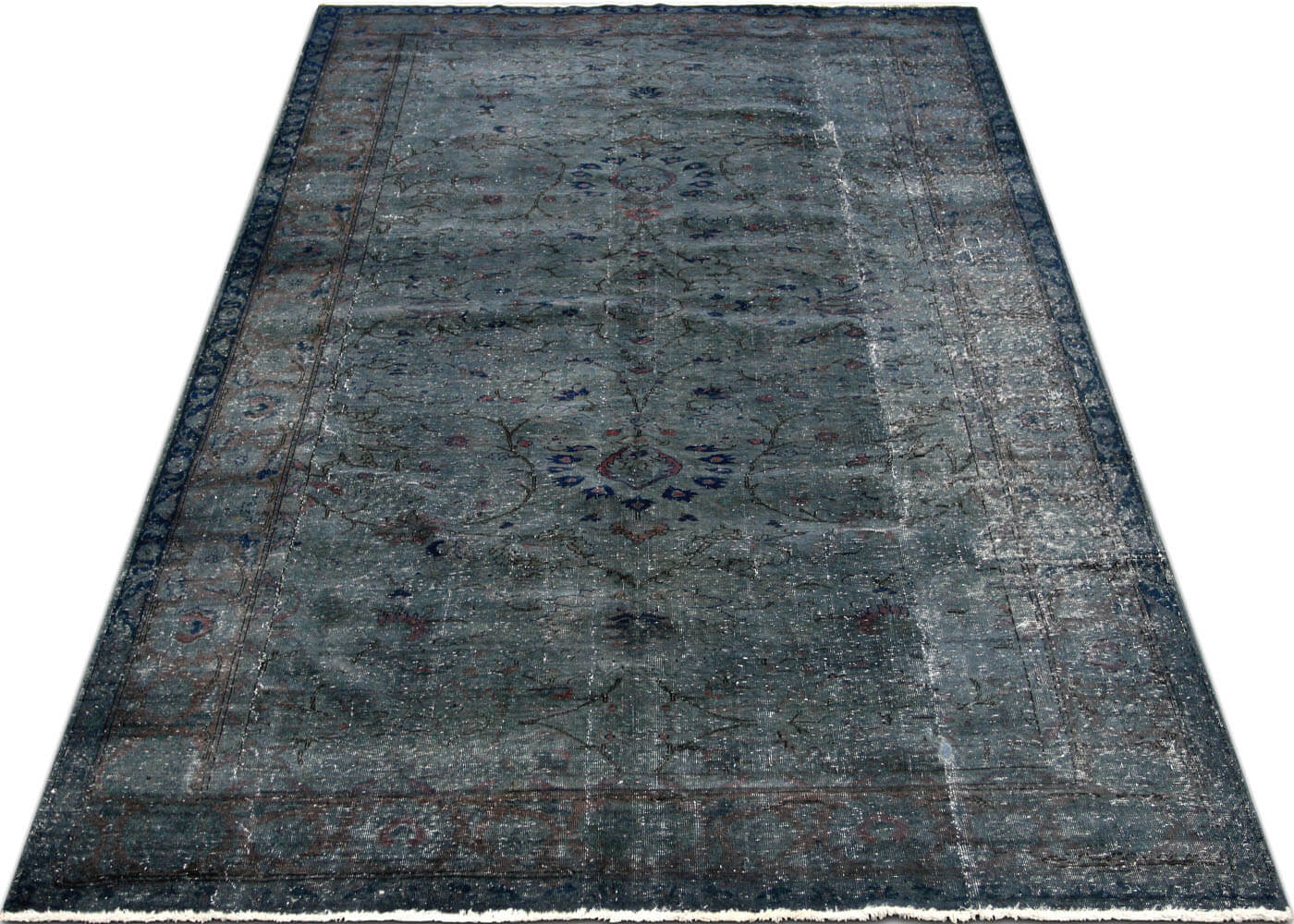 Vintage Turkish OverDyed Rug - 7'6" x 10'7" - 150405