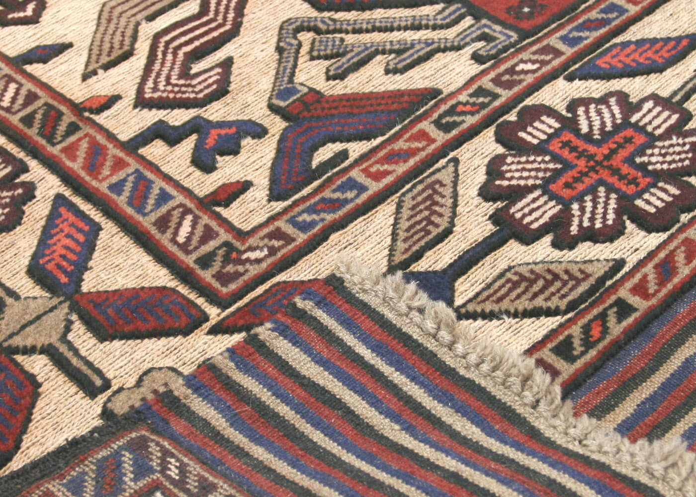 Vintage Afghan Belouchi Rug - 4'4" x 6'1" - 150420