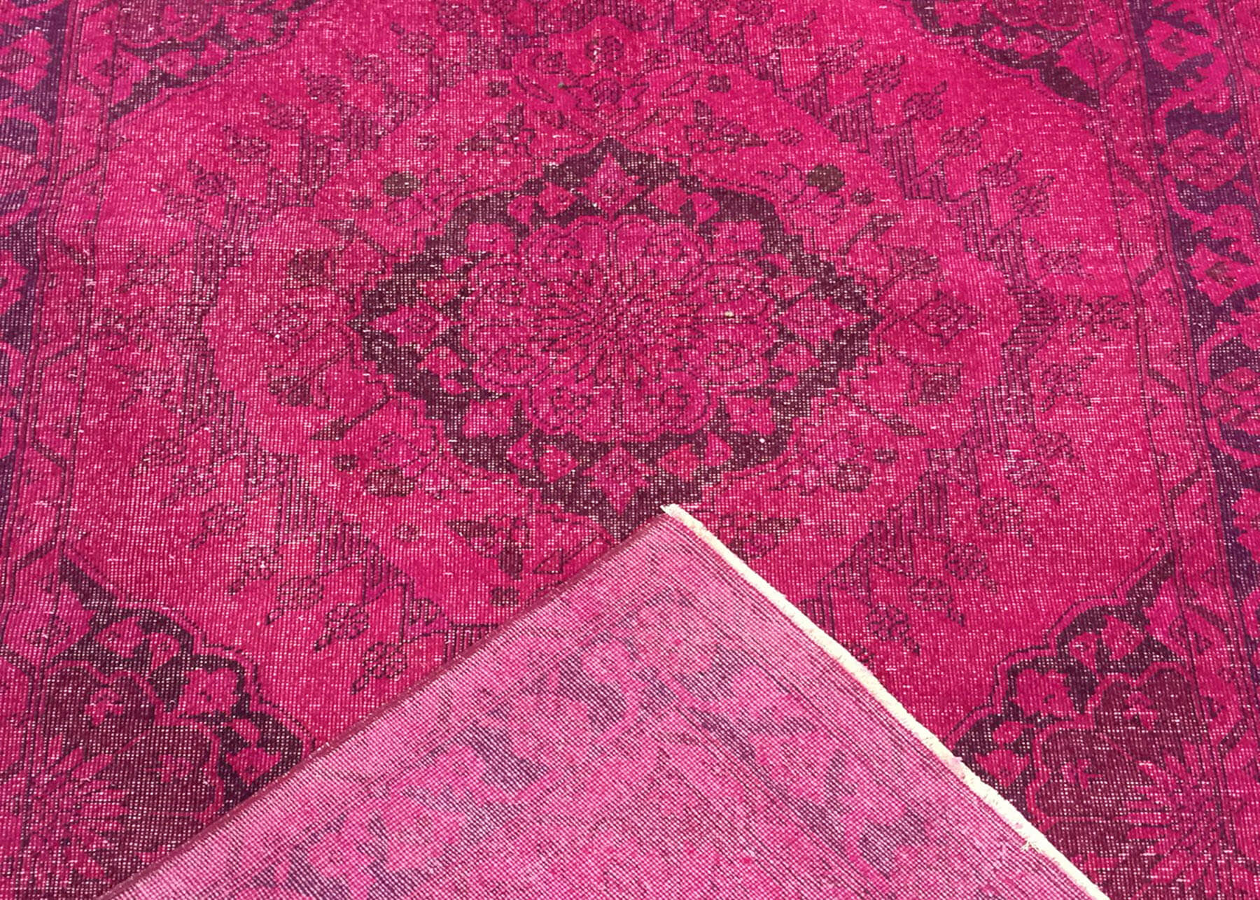 Vintage Turkish OverDyed Rug - 4'10" x 12'6" - 150473