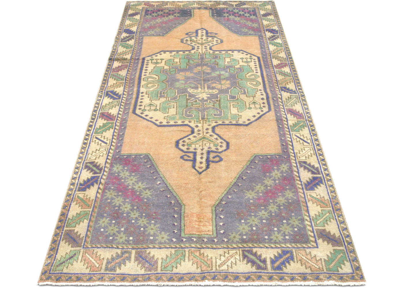 Vintage Turkish Oushak Rug - 4'3" x 8'10" - 150507