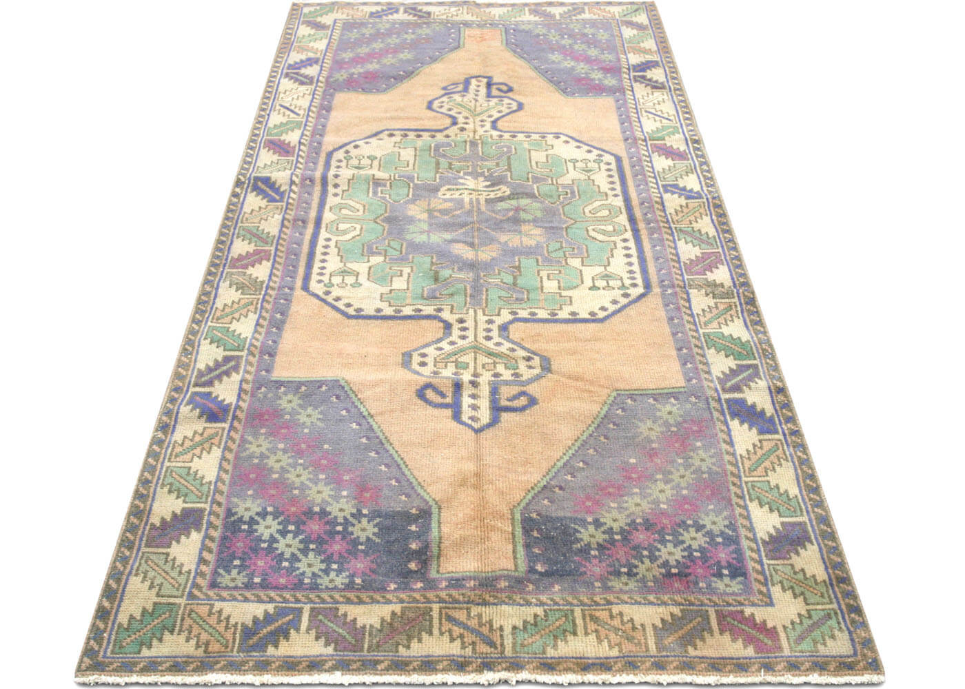 Vintage Turkish Oushak Rug - 4'3" x 8'10" - 150507