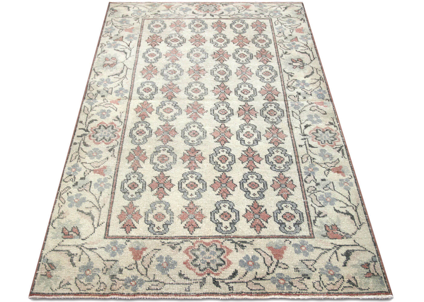 Vintage Turkish Oushak Rug - 4'2" x 7'5" - 150518