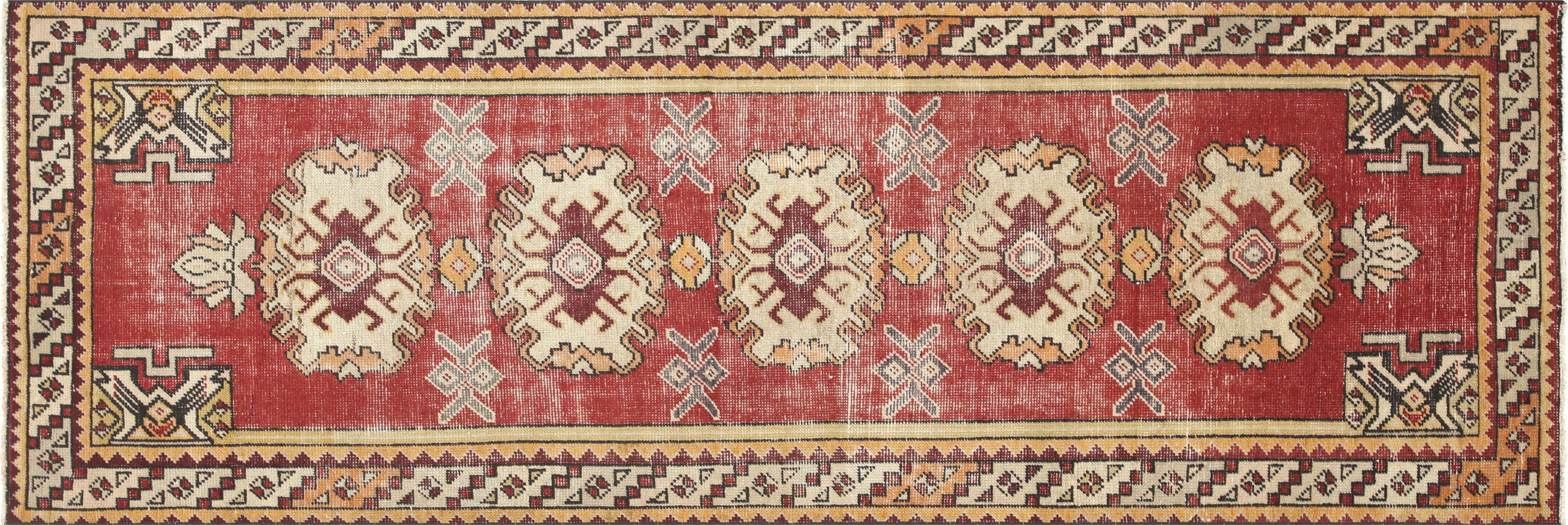 Vintage Turkish Oushak Runner - 3'2" x 9'4" - 150524