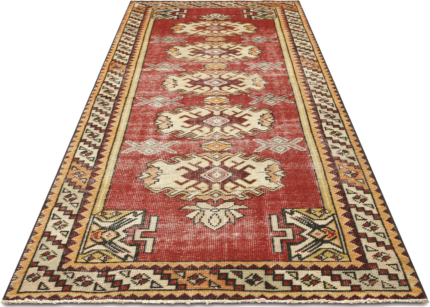 Vintage Turkish Oushak Runner - 3'2" x 9'4" - 150524