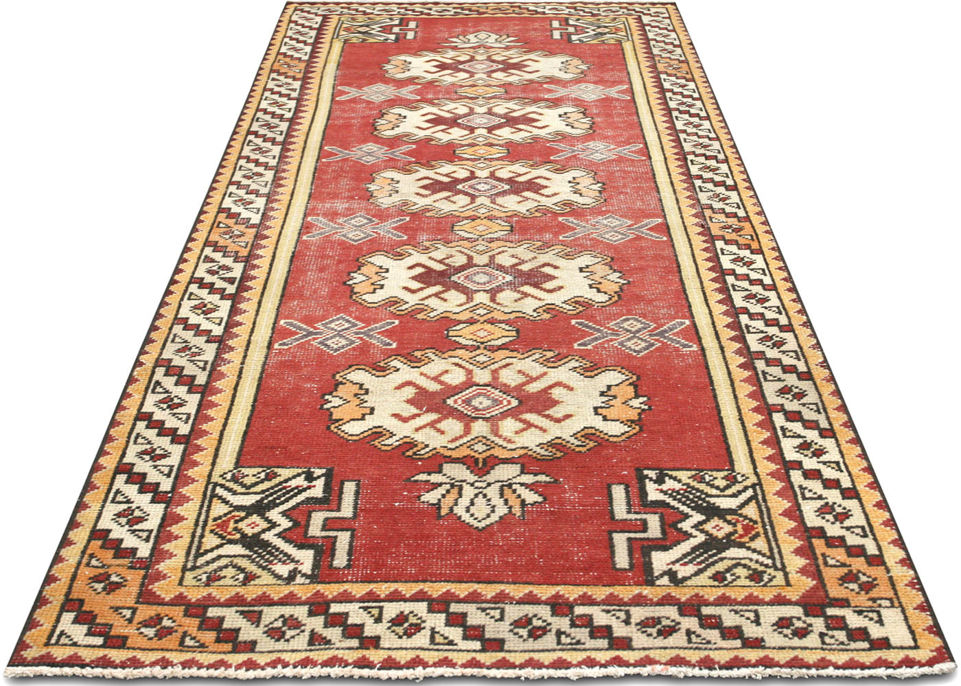 Vintage Turkish Oushak Runner - 3'2" x 9'4" - 150524