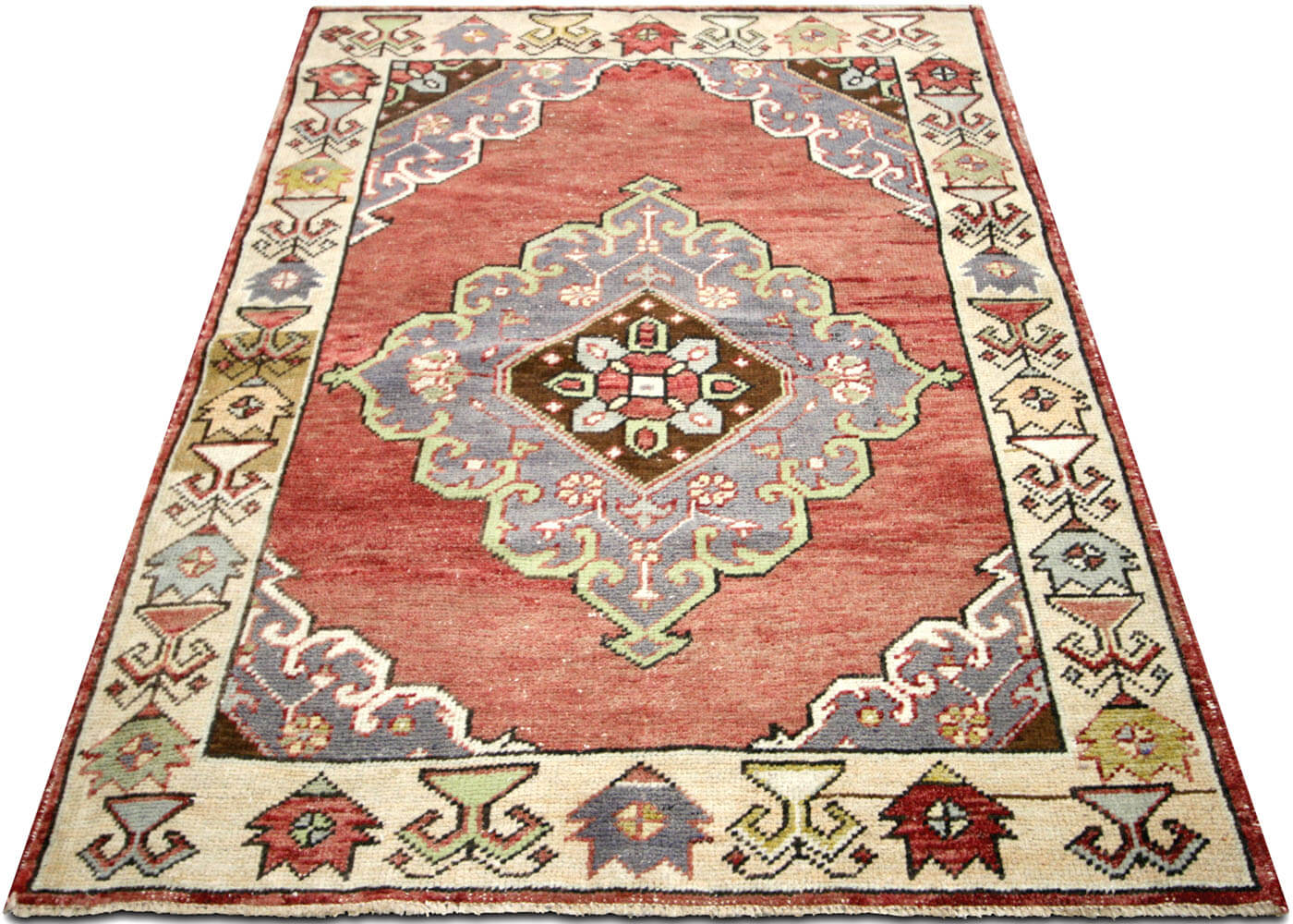 Vintage Turkish Oushak Rug - 3'6" x 4'8" - 150554