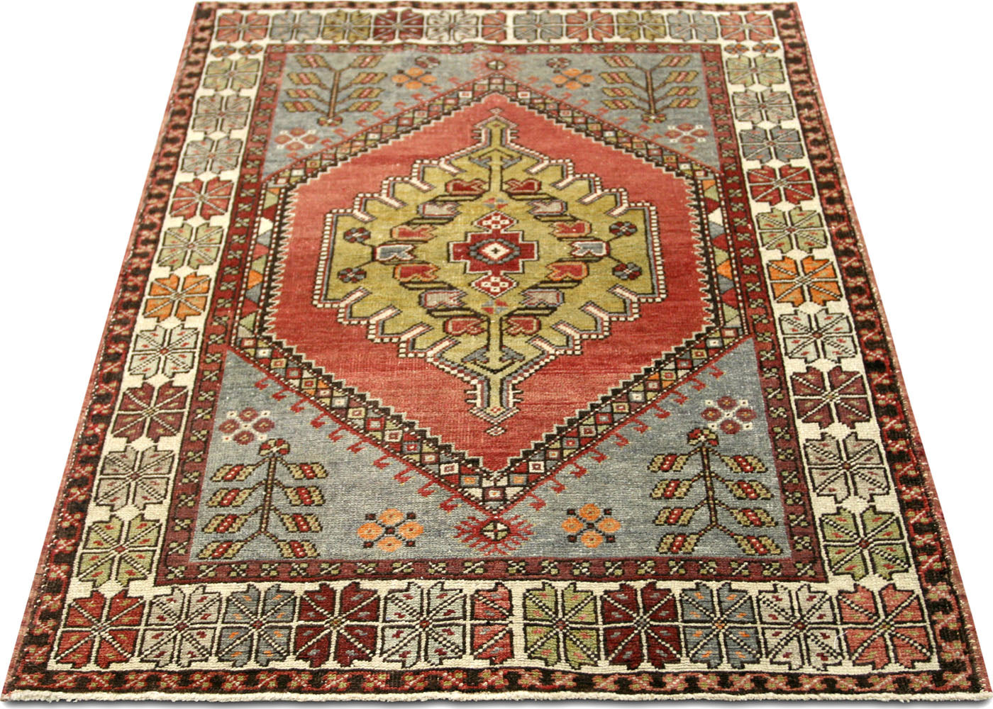 Vintage Turkish Oushak Rug - 3'9" x 5'9" - 150556