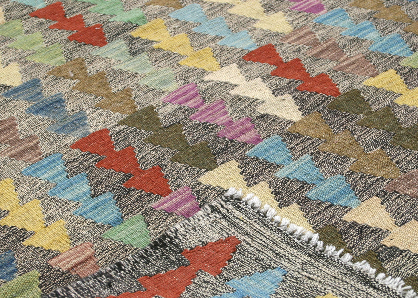 Vintage Afghan Maimana Kilim - 7'1" x 9'5" - 150606
