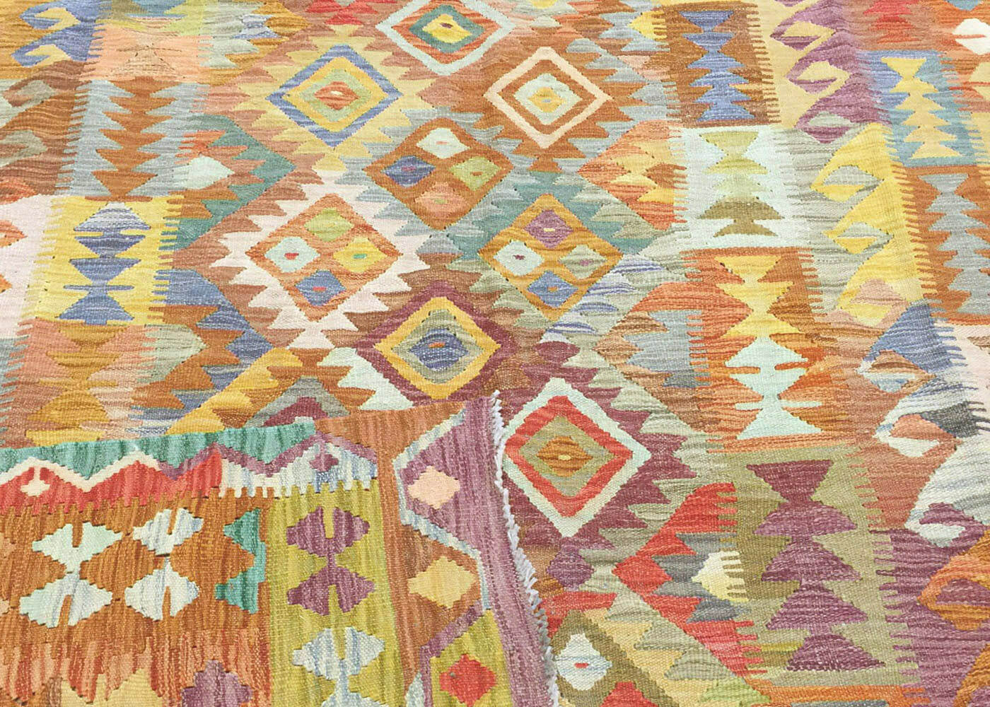 Vintage Afghan Maimana Kilim - 6'5" x 9'9" - 150656