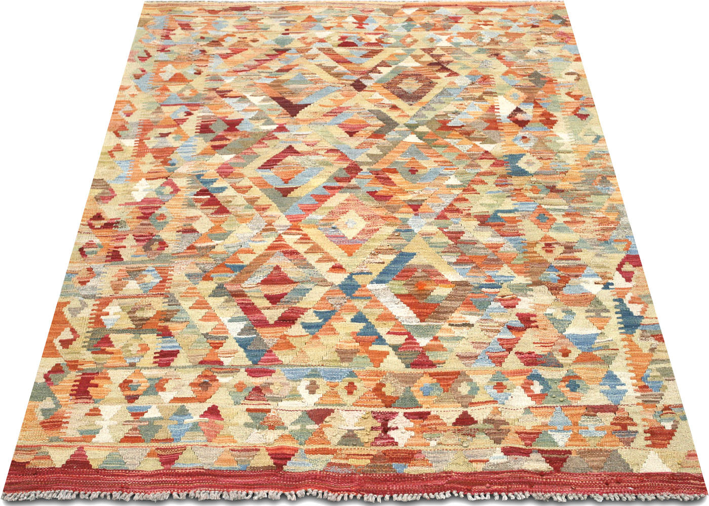 Vintage Afghan Maimana Kilim - 4'1" x 5'9" - 150660